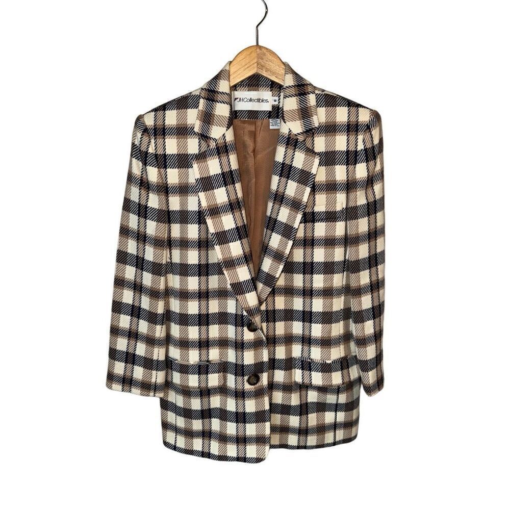 Vintage JHCollectibles Wool Plaid Blazer